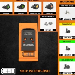 WLPDP-RSH - C&H Precision paltine Walther DEFENSE PDP 1.0 to Trijicon RMR / SRO / HOLOSUN 407C / 507C / 508C / 508T