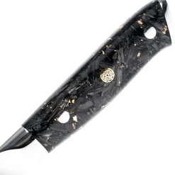 Wusaki couteau Chef Sakin Damas 10Cr manche carbone et or