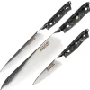 Wusaki set couteaux Chef, universel et office Sakin Damas 10Cr manche carbone et or
