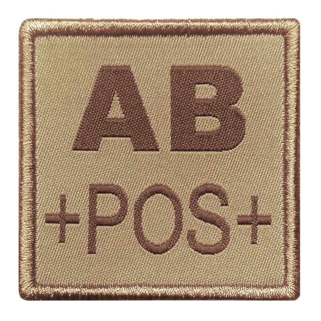 01.2027XX - A10 EQUIPEMENT Sélection Patch Groupe Sanguin Brodé TAN