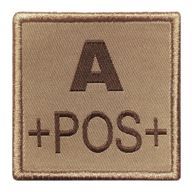 01.2027XX - A10 EQUIPEMENT Sélection Patch Groupe Sanguin Brodé TAN