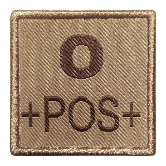 01.2027XX - A10 EQUIPEMENT Sélection Patch Groupe Sanguin Brodé TAN