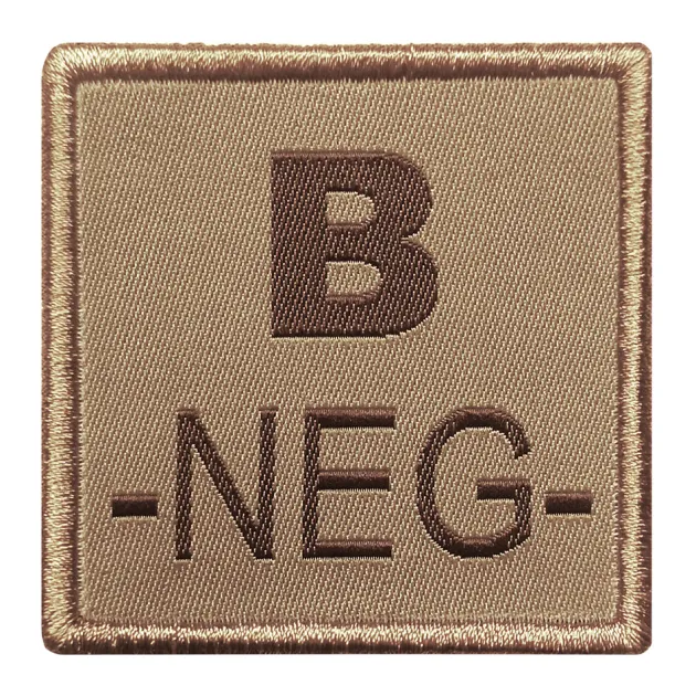 01.2027XX - A10 EQUIPEMENT Sélection Patch Groupe Sanguin Brodé TAN