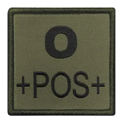 01.2027XY - A10 EQUIPEMENT Sélection Patch Groupe Sanguin Brodé VERT OLIVE