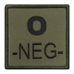 01.2027XY - A10 EQUIPEMENT Sélection Patch Groupe Sanguin Brodé VERT OLIVE