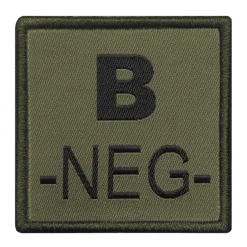 01.2027XY - A10 EQUIPEMENT Sélection Patch Groupe Sanguin Brodé VERT OLIVE
