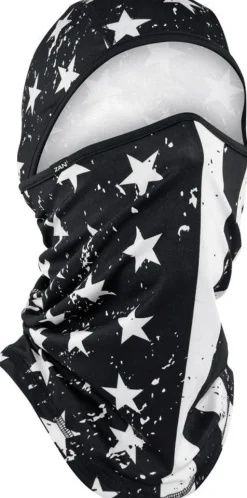 ZHWB4L091 - ZAN HEADGEAR Balaclava Convertible Blk&Wht Flag