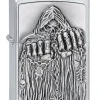 2000860 - ZIPPO Game Over Emblem Brushed Chrome
