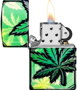 60007204 - ZIPPO Glowing Cannabis Design
