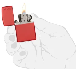 60001204 - ZIPPO Matte Rouge with LOGO