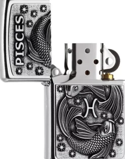 2006500 - ZIPPO Pisces Emblem Poissons Astrologie